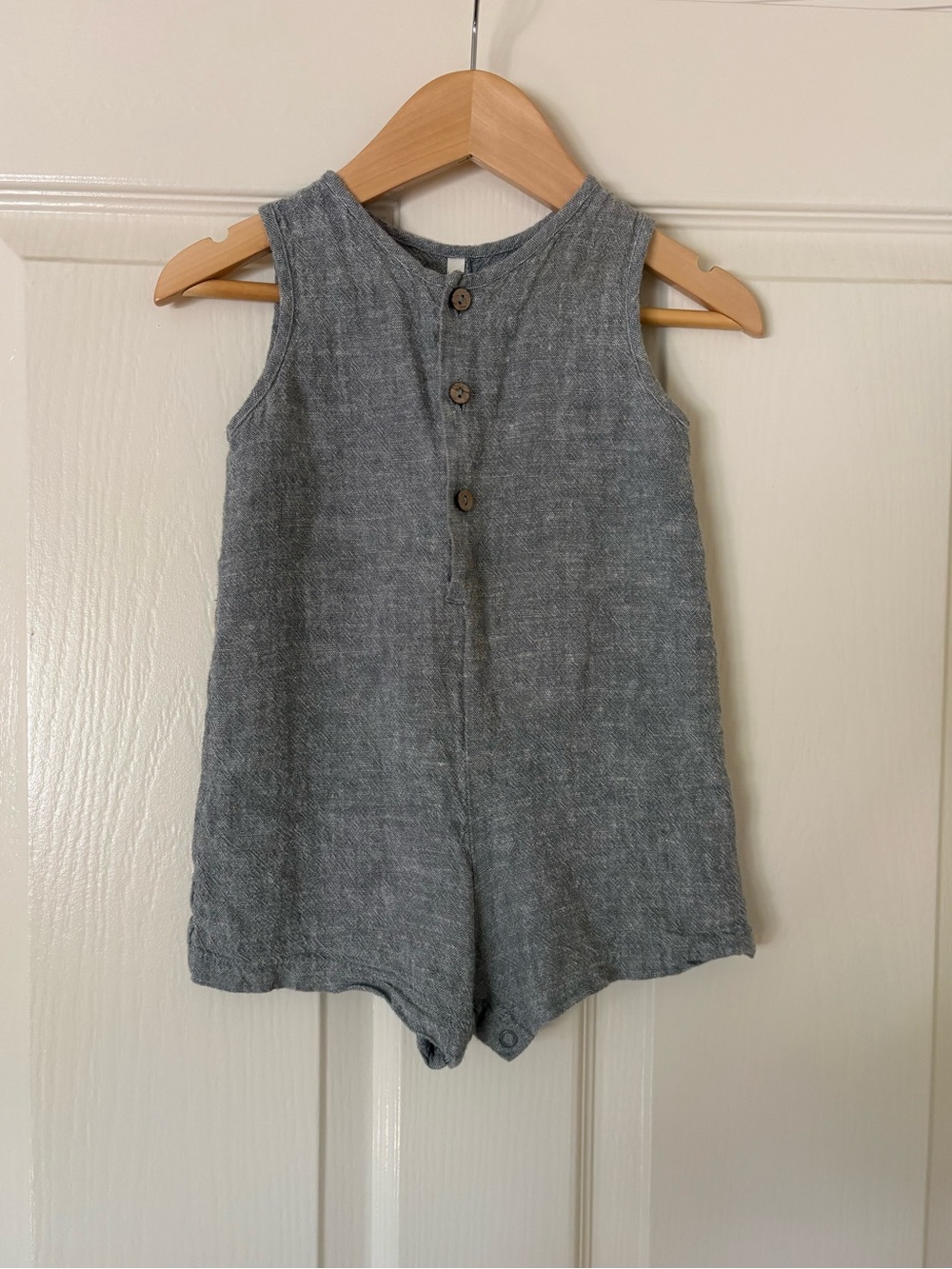 Rylee + Cru Maverick Linen-Blend Romper - Size 12-18 months